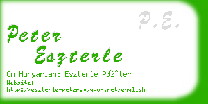 peter eszterle business card